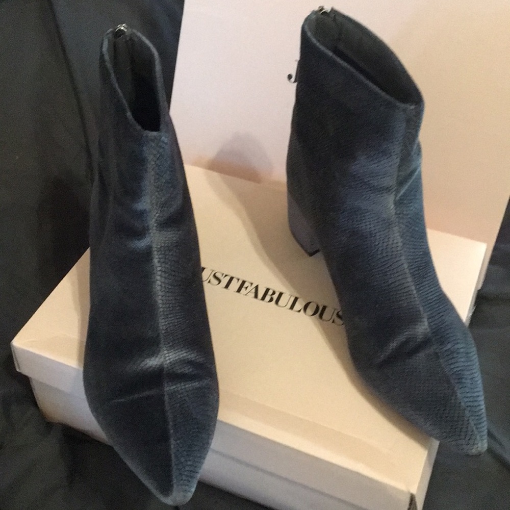 Slate Blue Booties
